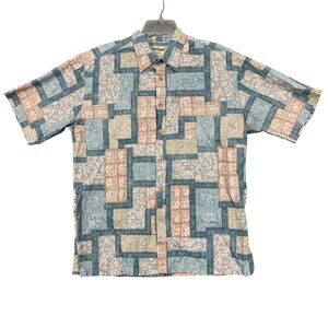 Cooke Street Shirt Mens Large Multicolor Patchwork Hawaiian Aloha Button Up